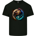 Yin Yang Planets Space Universe Astronomy Kids T-Shirt Childrens Black