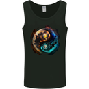 Yin Yang Planets Space Universe Astronomy Mens Vest Tank Top Black