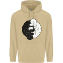 Yin Yang Poodle Dog Mens 80% Cotton Hoodie Sand