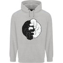 Yin Yang Poodle Dog Mens 80% Cotton Hoodie Sports Grey