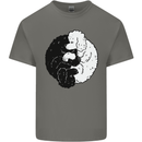 Yin Yang Poodle Dog Mens Cotton T-Shirt Tee Top Charcoal