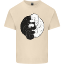 Yin Yang Poodle Dog Mens Cotton T-Shirt Tee Top Natural