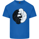 Yin Yang Poodle Dog Mens Cotton T-Shirt Tee Top Royal Blue