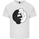 Yin Yang Poodle Dog Mens Cotton T-Shirt Tee Top White
