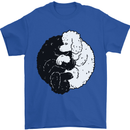 Yin Yang Poodle Dog Mens T-Shirt 100% Cotton Royal Blue