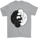 Yin Yang Poodle Dog Mens T-Shirt 100% Cotton Sports Grey
