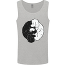 Yin Yang Poodle Dog Mens Vest Tank Top Sports Grey