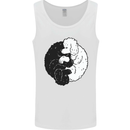 Yin Yang Poodle Dog Mens Vest Tank Top White