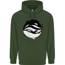 Ying Yan Orca Killer Whale Childrens Kids Hoodie Forest Green