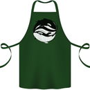 Ying Yan Orca Killer Whale Cotton Apron 100% Organic Forest Green