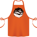 Ying Yan Orca Killer Whale Cotton Apron 100% Organic Orange