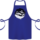Ying Yan Orca Killer Whale Cotton Apron 100% Organic Royal Blue