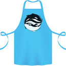 Ying Yan Orca Killer Whale Cotton Apron 100% Organic Turquoise
