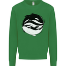 Ying Yan Orca Killer Whale Kids Sweatshirt Jumper Irish Green
