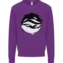 Ying Yan Orca Killer Whale Kids Sweatshirt Jumper Purple
