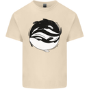 Ying Yan Orca Killer Whale Mens Cotton T-Shirt Tee Top Natural