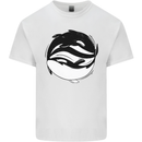 Ying Yan Orca Killer Whale Mens Cotton T-Shirt Tee Top White