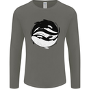 Ying Yan Orca Killer Whale Mens Long Sleeve T-Shirt Charcoal