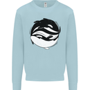 Ying Yan Orca Killer Whale Mens Sweatshirt Jumper Light Blue
