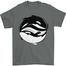 Ying Yan Orca Killer Whale Mens T-Shirt 100% Cotton Charcoal
