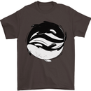Ying Yan Orca Killer Whale Mens T-Shirt 100% Cotton Dark Chocolate