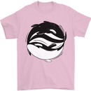 Ying Yan Orca Killer Whale Mens T-Shirt 100% Cotton Light Pink