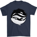 Ying Yan Orca Killer Whale Mens T-Shirt 100% Cotton Navy Blue