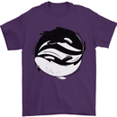Ying Yan Orca Killer Whale Mens T-Shirt 100% Cotton Purple