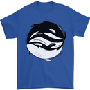 Ying Yan Orca Killer Whale Mens T-Shirt 100% Cotton Royal Blue