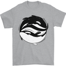 Ying Yan Orca Killer Whale Mens T-Shirt 100% Cotton Sports Grey