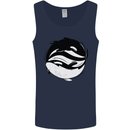 Ying Yan Orca Killer Whale Mens Vest Tank Top Navy Blue