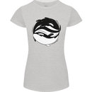 Ying Yan Orca Killer Whale Womens Petite Cut T-Shirt Sports Grey