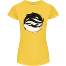 Ying Yan Orca Killer Whale Womens Petite Cut T-Shirt Yellow