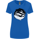Ying Yan Orca Killer Whale Womens Wider Cut T-Shirt Royal Blue