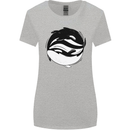 Ying Yan Orca Killer Whale Womens Wider Cut T-Shirt Sports Grey