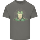 Yoga Frog Meditation Mens Cotton T-Shirt Tee Top Charcoal