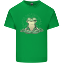Yoga Frog Meditation Mens Cotton T-Shirt Tee Top Irish Green