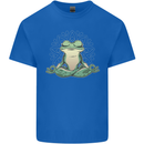 Yoga Frog Meditation Mens Cotton T-Shirt Tee Top Royal Blue