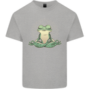 Yoga Frog Meditation Mens Cotton T-Shirt Tee Top Sports Grey