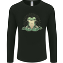 Yoga Frog Meditation Mens Long Sleeve T-Shirt Black