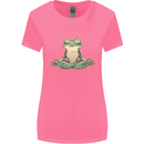 Yoga Frog Meditation Womens Wider Cut T-Shirt Azalea