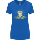 Yoga Frog Meditation Womens Wider Cut T-Shirt Royal Blue