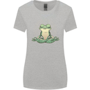 Yoga Frog Meditation Womens Wider Cut T-Shirt Sports Grey
