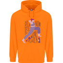 Yoga Pilates Now Wine Later Funny Alcohol Childrens Kids Hoodie Orange
