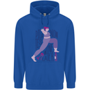 Yoga Pilates Now Wine Later Funny Alcohol Childrens Kids Hoodie Royal Blue