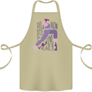 Yoga Pilates Now Wine Later Funny Alcohol Cotton Apron 100% Organic Khaki