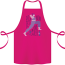 Yoga Pilates Now Wine Later Funny Alcohol Cotton Apron 100% Organic Pink