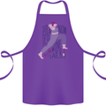 Yoga Pilates Now Wine Later Funny Alcohol Cotton Apron 100% Organic Purple