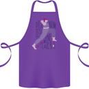 Yoga Pilates Now Wine Later Funny Alcohol Cotton Apron 100% Organic Purple