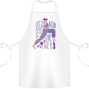 Yoga Pilates Now Wine Later Funny Alcohol Cotton Apron 100% Organic White